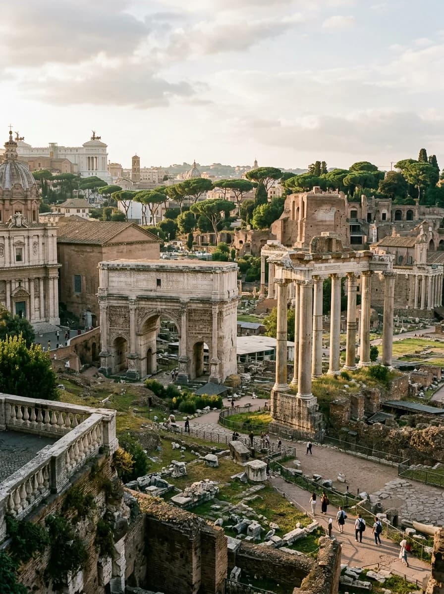 El Foro Romano visto desde el Palatino